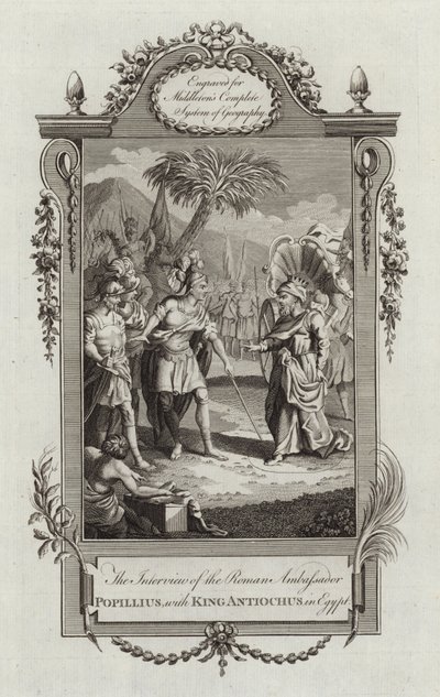 Popillius, med kong Antiochus av English School