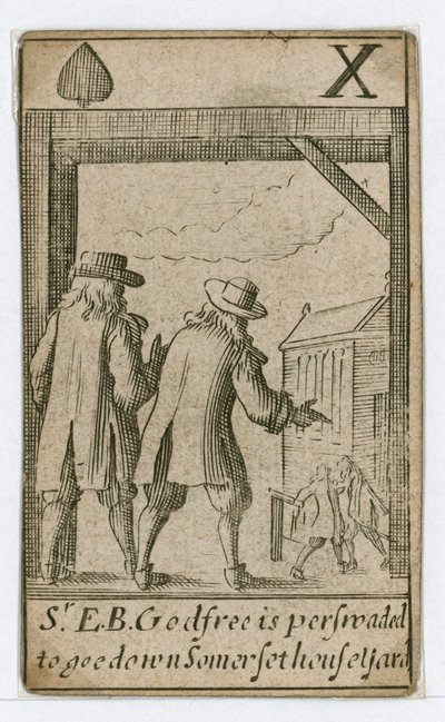Popish Plot-spillkort (gravering) av English School