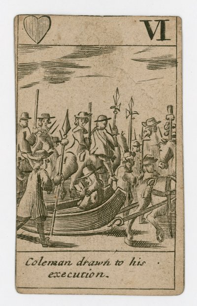 Popish Plot-spillkort (gravering) av English School