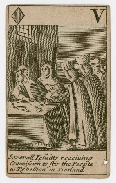 Popish Plot-spillekort av English School