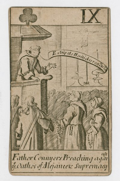 Popish Plot-spillekort av English School