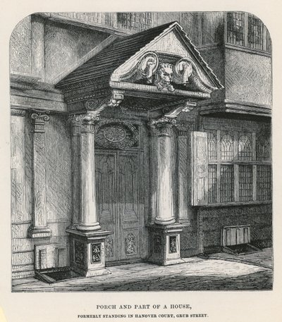 Veranda og del av et hus av English School