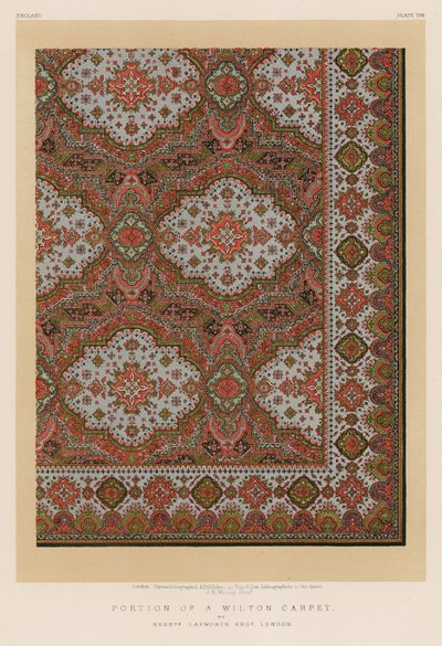 Portion of a Wilton Carpet av Mrs Lapworth Bros, London av English School
