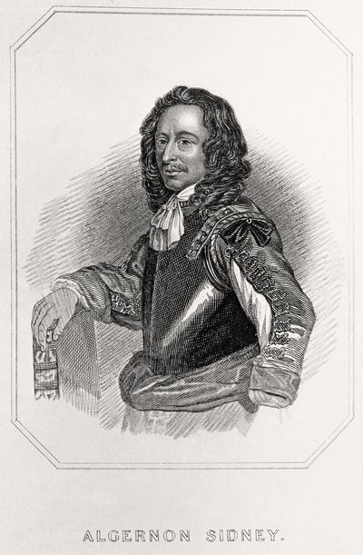 Portrett av Algernon Sidney, 1835 av English School