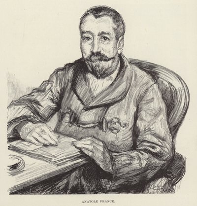 Portrett av Anatole France av English School