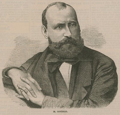 Portrett av Charles-Francois Gounod av English School