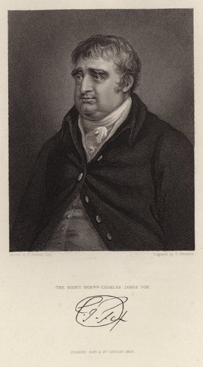 Portrett av Charles James Fox av English School