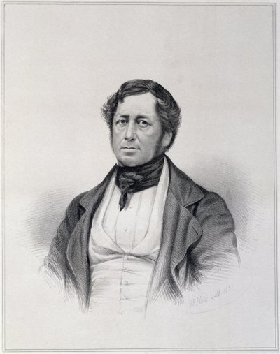 Portrett av Charles Joseph Hullmandel (1789-1850), gravert av G.B. Bleck, 1851 av English School