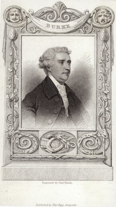 Portrett av Edmund Burke av English School