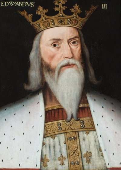 Portrett av Edward III (olje på panel) av English School