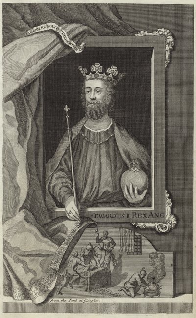 Portrett av Edward II av England av English School