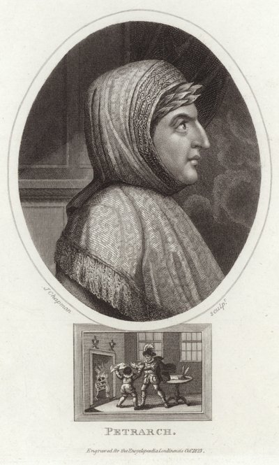 Portrett av Francesco Petrarch av English School