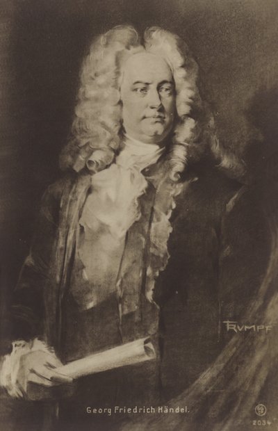 Portrett av George Friedrich Handel av English School