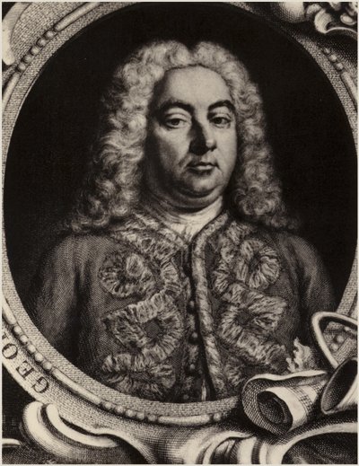 Portrett av George Friedrich Handel av English School