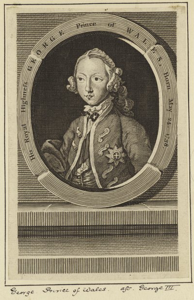 Portrett av George, Prince of Wales av English School