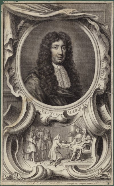 Portrett av George Savile, Marquess of Halifax av English School