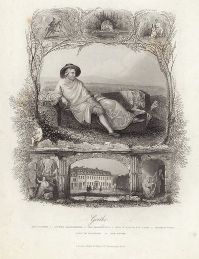 Porträt von Goethe von English School