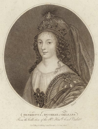 Portrett av Henrietta, hertuginne av Orleans av English School