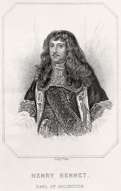 Portrett av Henry Bennet, jarl av Arlington, 1835 av English School