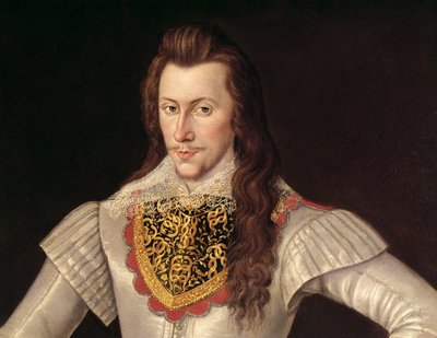 Portrett av Henry Wriothesley (1573-1624) 3. jarl av Southampton ca. 1600 (detaljer) av English School