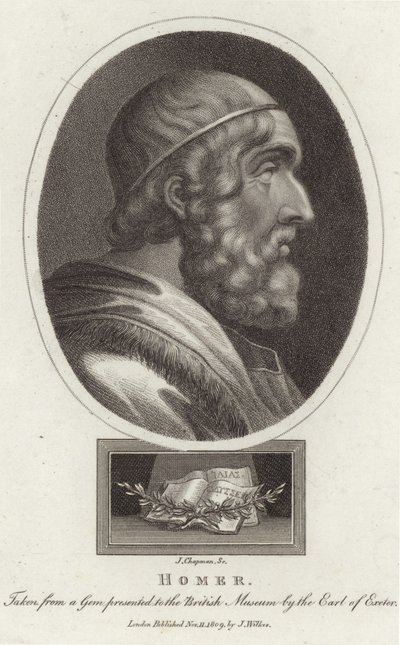 Portrett av Homer av English School