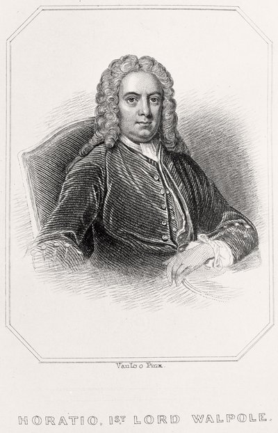 Portrett av Horatio, 1st Lord Walpole, 1835 av English School
