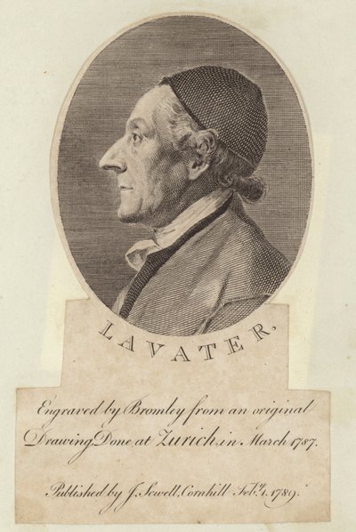 Portrett av Johann Kaspar Lavater av English School