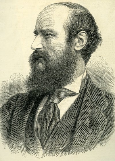 Portrett av John Bagnold Burgess, 1877 av English School