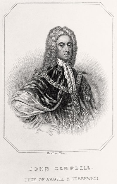 Portrett av John Campbell, hertug av Argyll og Greenwich, 1835 av English School