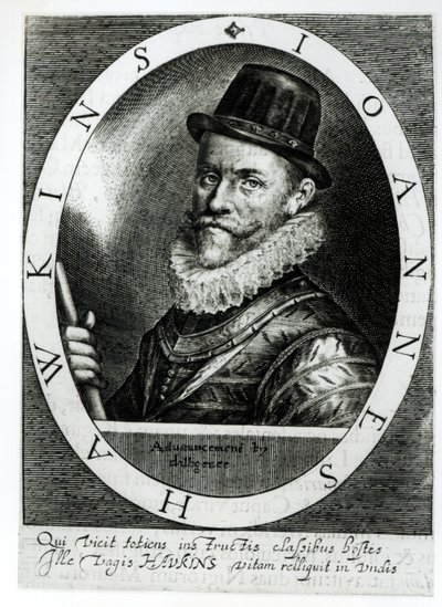 Portrett av John Hawkins (1532-95) av English School