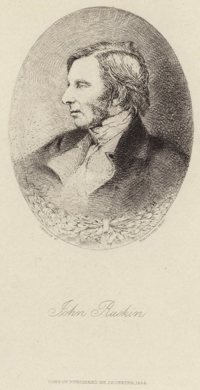 Portrett av John Ruskin av English School