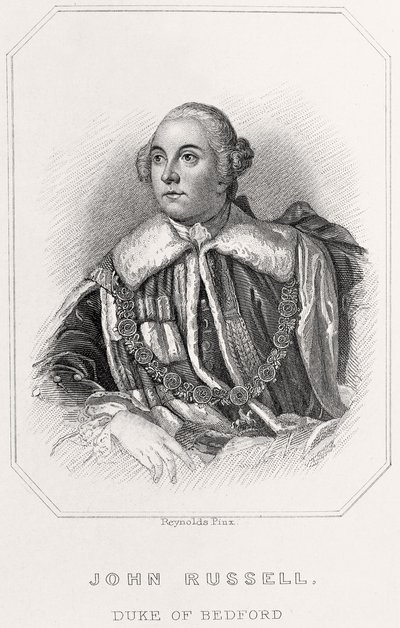 Portrett av John Russell, hertug av Bedford, 1835 av English School