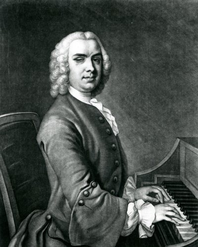 Portrett av John Stanley (1712-86) (gravering) av English School