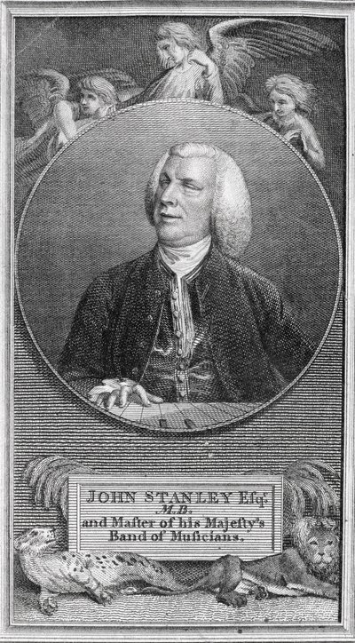 Portrett av John Stanley (1712-86) av English School