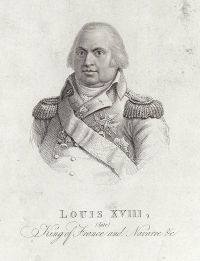 Portrett av kong Ludvig XVIII av English School
