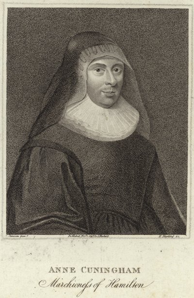 Portrett av Lady Ann Cunningham, marsjoninne av Hamilton av English School