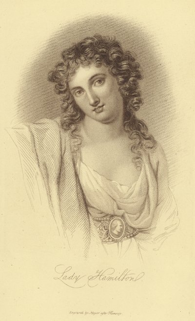 Portrett av Lady Hamilton (gravering) av English School
