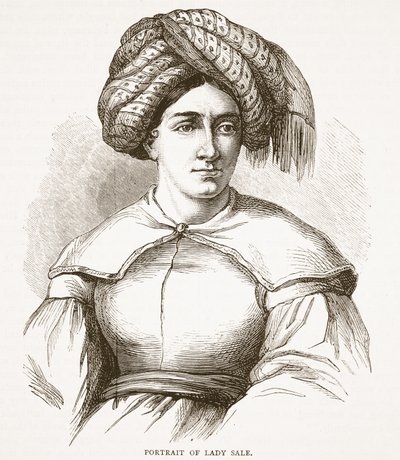 Portrait of Lady Sale, illustrasjon fra Cassells Illustrated History of England av English School