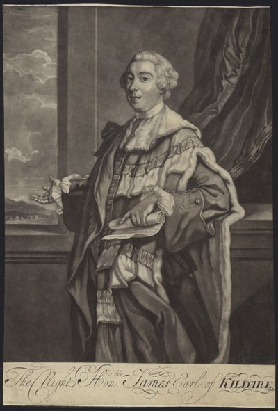 Portrett av generalløytnant James FitzGerald av English School