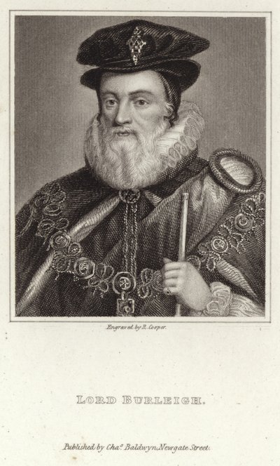 Portrett av Lord Burleigh av English School