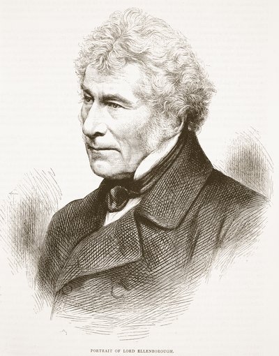 Portrett av Lord Ellenborough, illustrasjon fra Cassells Illustrated History of England av English School