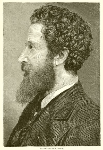 Portrett av Lord Lytton av English School