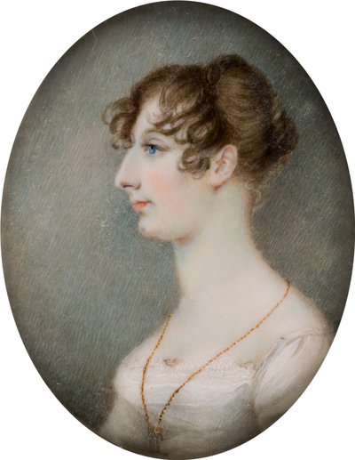 Portrett av Lucy, den ærede fru Whitmore, senere Lady Lucy Whitmore (1792-1840), ca. 1810-40 (olje på lerret) av English School