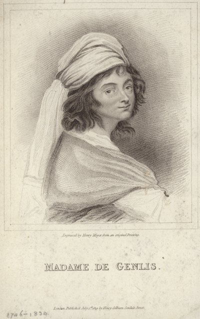 Portrett av Madame de Genlis av English School