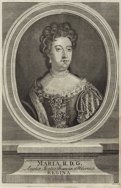 Portrett av Mary II av England av English School