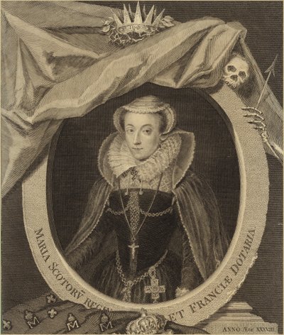 Portrett av Mary, Queen of Scots av English School