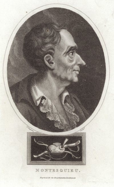 Portrett av Montesquieu av English School