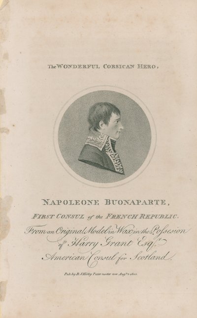 Portrett av Napoleon Bonaparte av English School