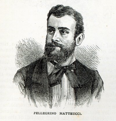 Portrett av Pellegrino Matteucci, fra 'Leisure Hour', 1888 av English School