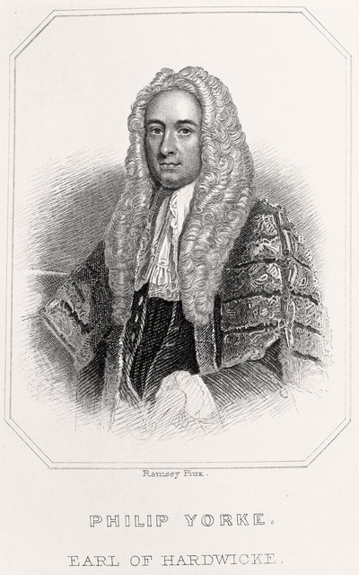 Portrett av Philip Yorke, jarl av Hardwicke, 1835 av English School